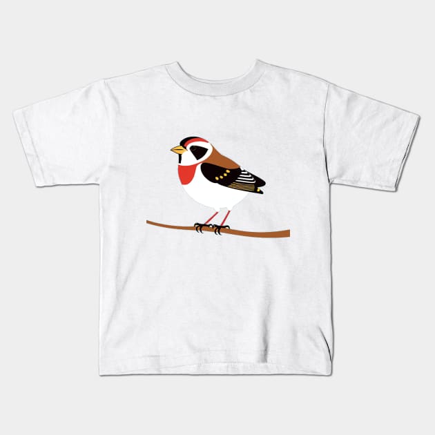 Cute little round fantasy bird Kids T-Shirt by CursedContent